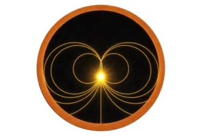 Conceptual image of sunlight in a hollow concave earth model, showing a bright central sun inside a circular globe with curved light paths, illustrating inversion theory in which space bends and an observer would perceive earth as spherical through a fisheye-like effect.